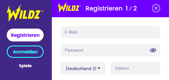 wildz-casino-account-register